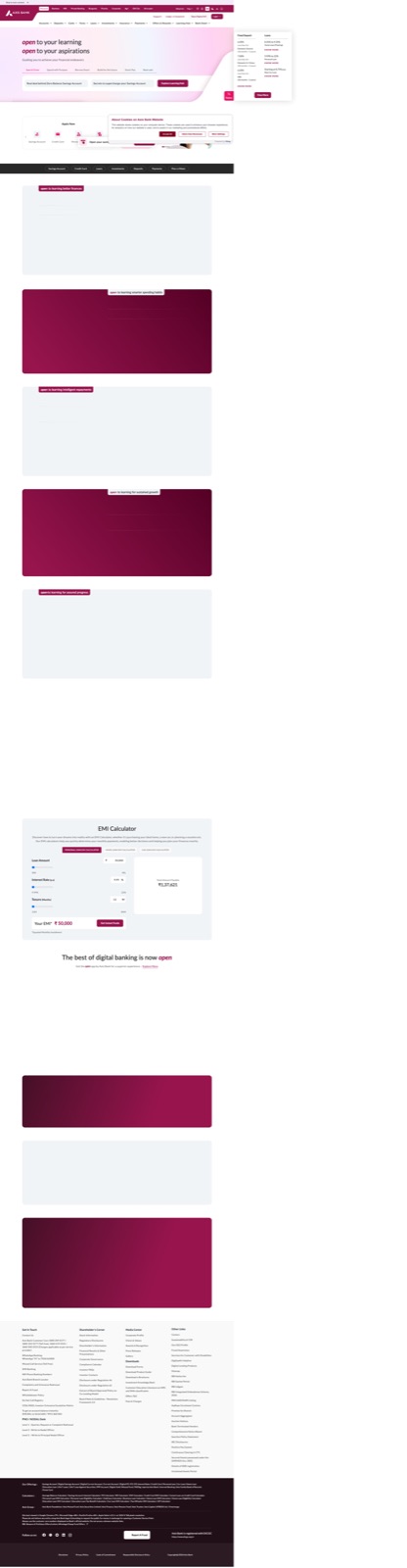 Landing page of axisbank.com captured 2026-08-23